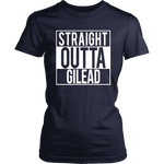 "Straight outta gilead" Women's Fitted T-shirt - Gifts For Reading Addicts