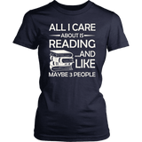"All I Care About Is Reading" Women's Fitted T-shirt - Gifts For Reading Addicts