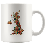 "UK Bookish Map"11oz White Mug - Gifts For Reading Addicts