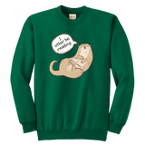 "I otter be reading" YOUTH CREWNECK SWEATSHIRT - Gifts For Reading Addicts