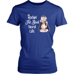 "The Book Nerd Life" Women's Fitted T-shirt - Gifts For Reading Addicts