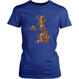 "UK Bookish Map" Women's Fitted T-shirt - Gifts For Reading Addicts