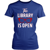 Rupaul"The Library Is Open" Women's Fitted T-shirt - Gifts For Reading Addicts