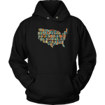 "USA Bookish Map" Hoodie - Gifts For Reading Addicts