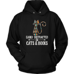 "Cats and books" Hoodie - Gifts For Reading Addicts