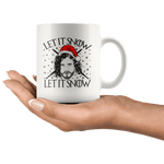 "Let It Snow"11oz White Christmas Mug - Gifts For Reading Addicts