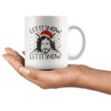 "Let It Snow"11oz White Christmas Mug - Gifts For Reading Addicts