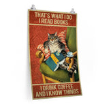 Bookish Cat Poster - Gifts For Reading Addicts