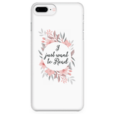 want to read floral phone case white - Gifts For Reading Addicts