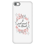 want to read floral phone case white - Gifts For Reading Addicts