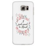 want to read floral phone case white - Gifts For Reading Addicts