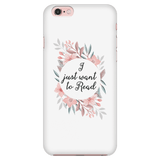 want to read floral phone case white - Gifts For Reading Addicts