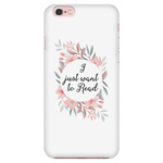 want to read floral phone case white - Gifts For Reading Addicts