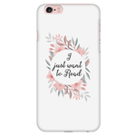 want to read floral phone case white - Gifts For Reading Addicts