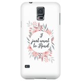 want to read floral phone case white - Gifts For Reading Addicts