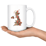 "UK Bookish Map"15oz White Mug - Gifts For Reading Addicts