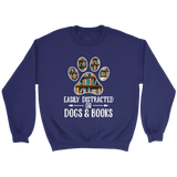 "Dogs and books" Sweatshirt - Gifts For Reading Addicts