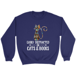 "Cats and books" Sweatshirt - Gifts For Reading Addicts