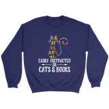 "Cats and books" Sweatshirt - Gifts For Reading Addicts