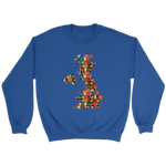 "UK Bookish Map" Sweatshirt - Gifts For Reading Addicts