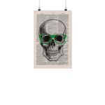 Nerdy Skull vintage dictionary poster - Gifts For Reading Addicts