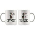 "Cats and books" 11oz white mug - Gifts For Reading Addicts