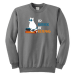 "I'd rather be reading" YOUTH CREWNECK SWEATSHIRT - Gifts For Reading Addicts