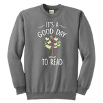 "It's a good day to read" YOUTH CREWNECK SWEATSHIRT - Gifts For Reading Addicts