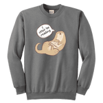 "I otter be reading" YOUTH CREWNECK SWEATSHIRT - Gifts For Reading Addicts