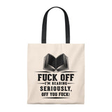 I'm Reading Canvas Tote Bag - Vintage style - Gifts For Reading Addicts