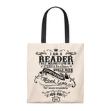 I'm A Reader Canvas Tote Bag - Vintage style - Gifts For Reading Addicts