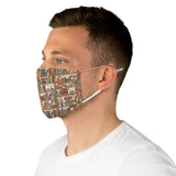 Bookish Pattern Fabric Face Mask - Gifts For Reading Addicts