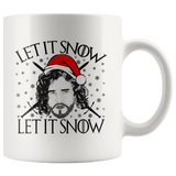 "Let It Snow"11oz White Christmas Mug - Gifts For Reading Addicts