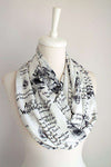 Alice in Wonderland Book Quotes Handmade Infinity Scarf Limited Edition - Gifts For Reading Addicts