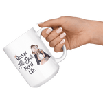 "The Book Nerd Life"15oz White Mug - Gifts For Reading Addicts