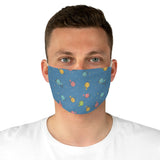 Blue Pattern Books Spines Fabric Face Mask - Gifts For Reading Addicts