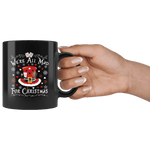 "We're All Mad For Christmas"11oz Black Christmas Mug - Gifts For Reading Addicts