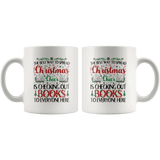 "Christmas Cheer"11oz White Christmas Mug - Gifts For Reading Addicts