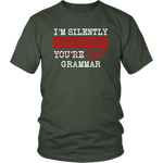 "I'm Silently Correcting Your Grammar" Unisex T-Shirt - Gifts For Reading Addicts