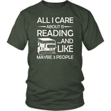 "All I Care About Is Reading" Unisex T-Shirt - Gifts For Reading Addicts