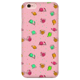 Colorful Bookish Pattern Phone Case Pink - Gifts For Reading Addicts