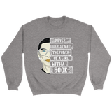 Ruth Bader "A Girl With A Book" Sweatshirt - Gifts For Reading Addicts