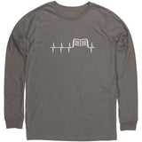 Book heart pulse Long Sleeve Shirt - Gifts For Reading Addicts