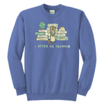 "I otter be reading" YOUTH CREWNECK SWEATSHIRT - Gifts For Reading Addicts