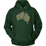 "Australia Bookish Map" Hoodie - Gifts For Reading Addicts