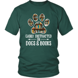 "Dogs and books" Unisex T-Shirt - Gifts For Reading Addicts