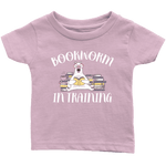 "Bookworm In Training"Infant T-shirt - Gifts For Reading Addicts