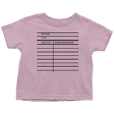 Library Card Toddler T-Shirt - Gifts For Reading Addicts