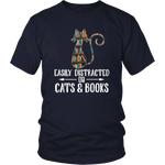 "Cats and books" Unisex T-Shirt - Gifts For Reading Addicts