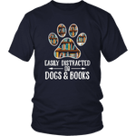 "Dogs and books" Unisex T-Shirt - Gifts For Reading Addicts